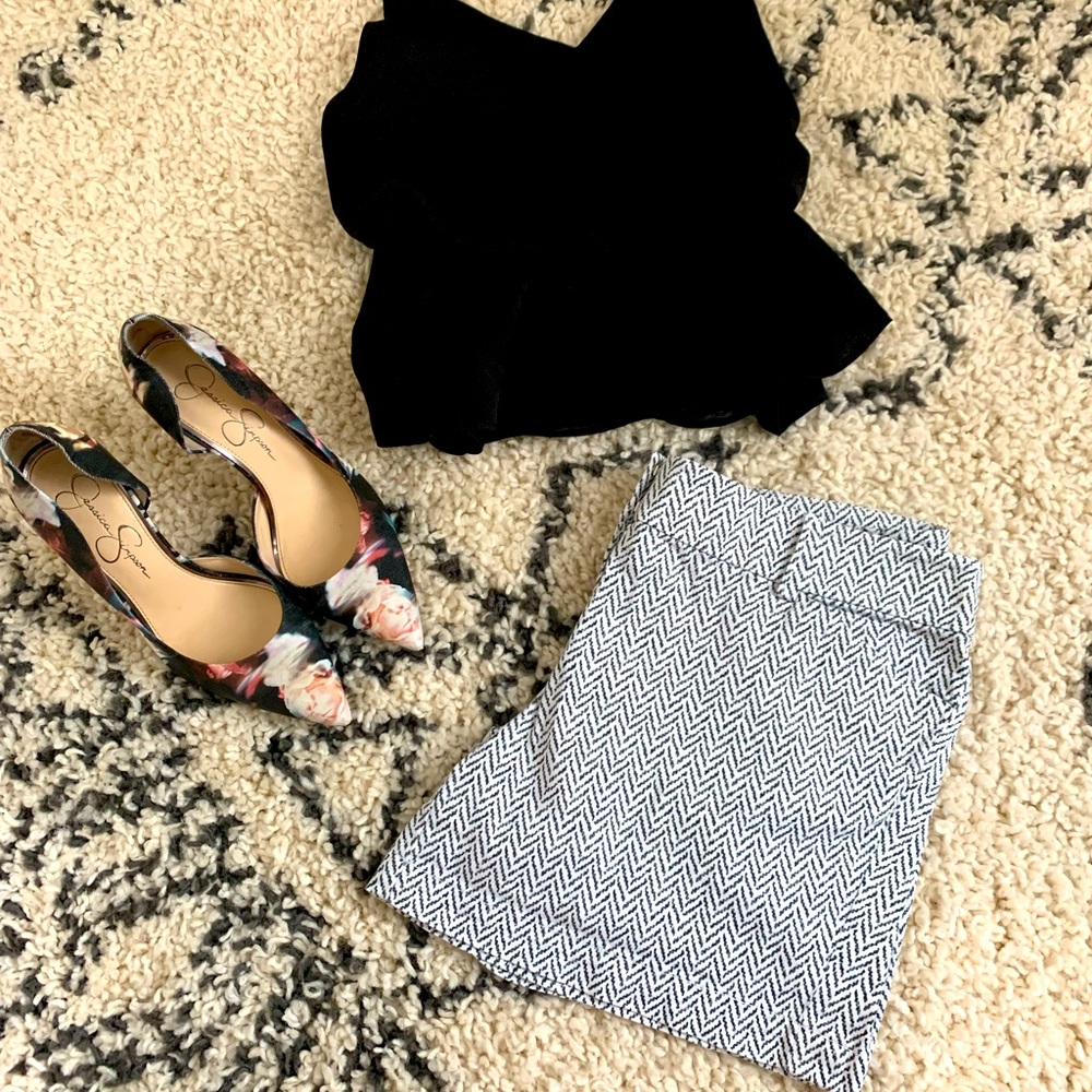 White House Black Market chevron patterned shorts